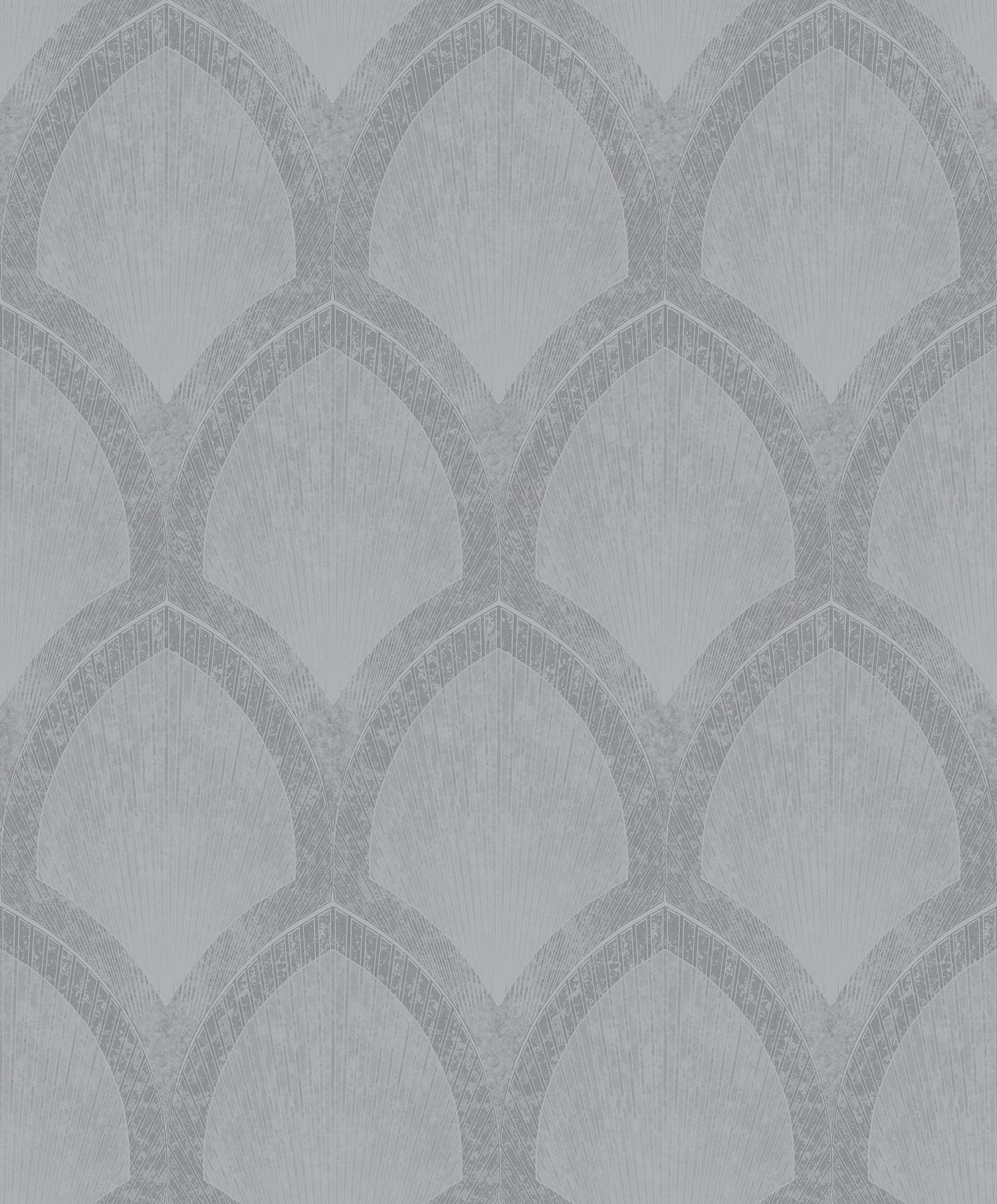 Nouveau Scallop wallpaper in silver grey color - pattern number G68086 - by Galerie in the Special FX 2 collection