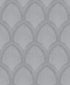 Nouveau Scallop wallpaper in silver grey color - pattern number G68086 - by Galerie in the Special FX 2 collection