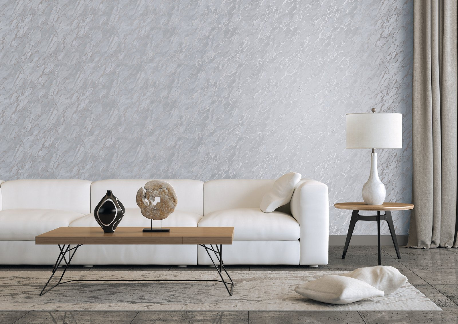 Special Marble wallpaper in silver grey color - pattern number G68094 - by Galerie in the Special FX 2 collection