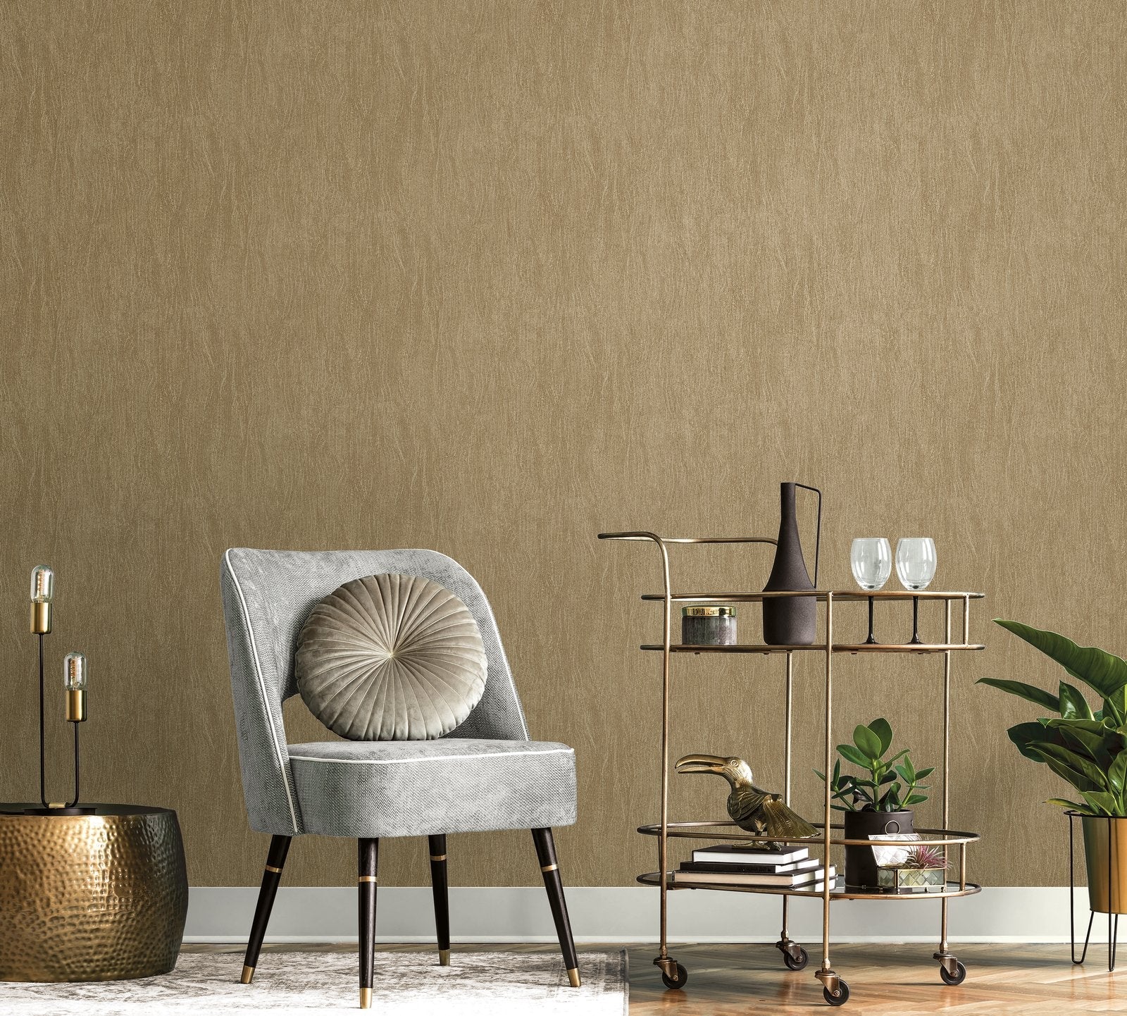 Special Skin wallpaper in gold color - pattern number G68100 - by Galerie in the Special FX 2 collection