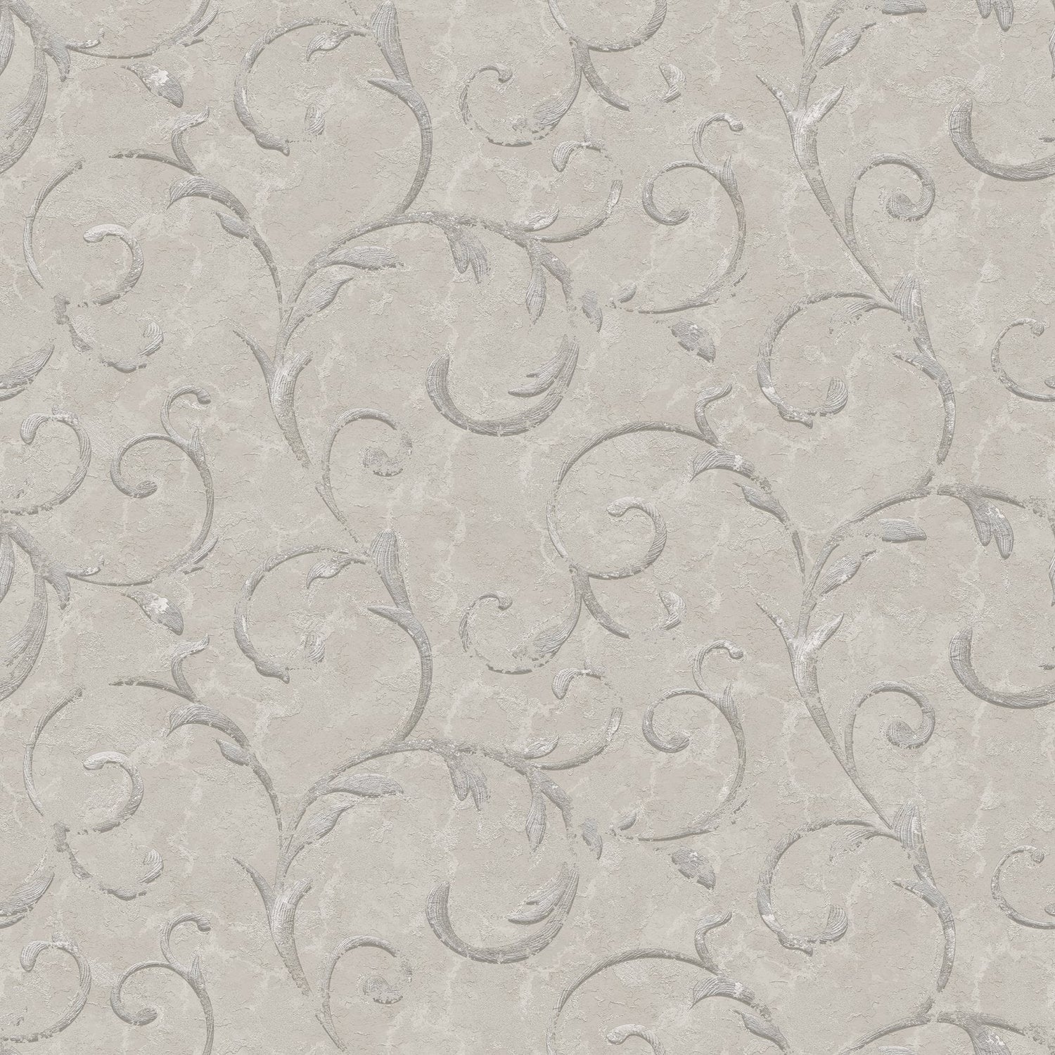 Palazzo Scroll wallpaper in silver grey color - pattern number G68675 - by Galerie in the Palazzo 2 collection