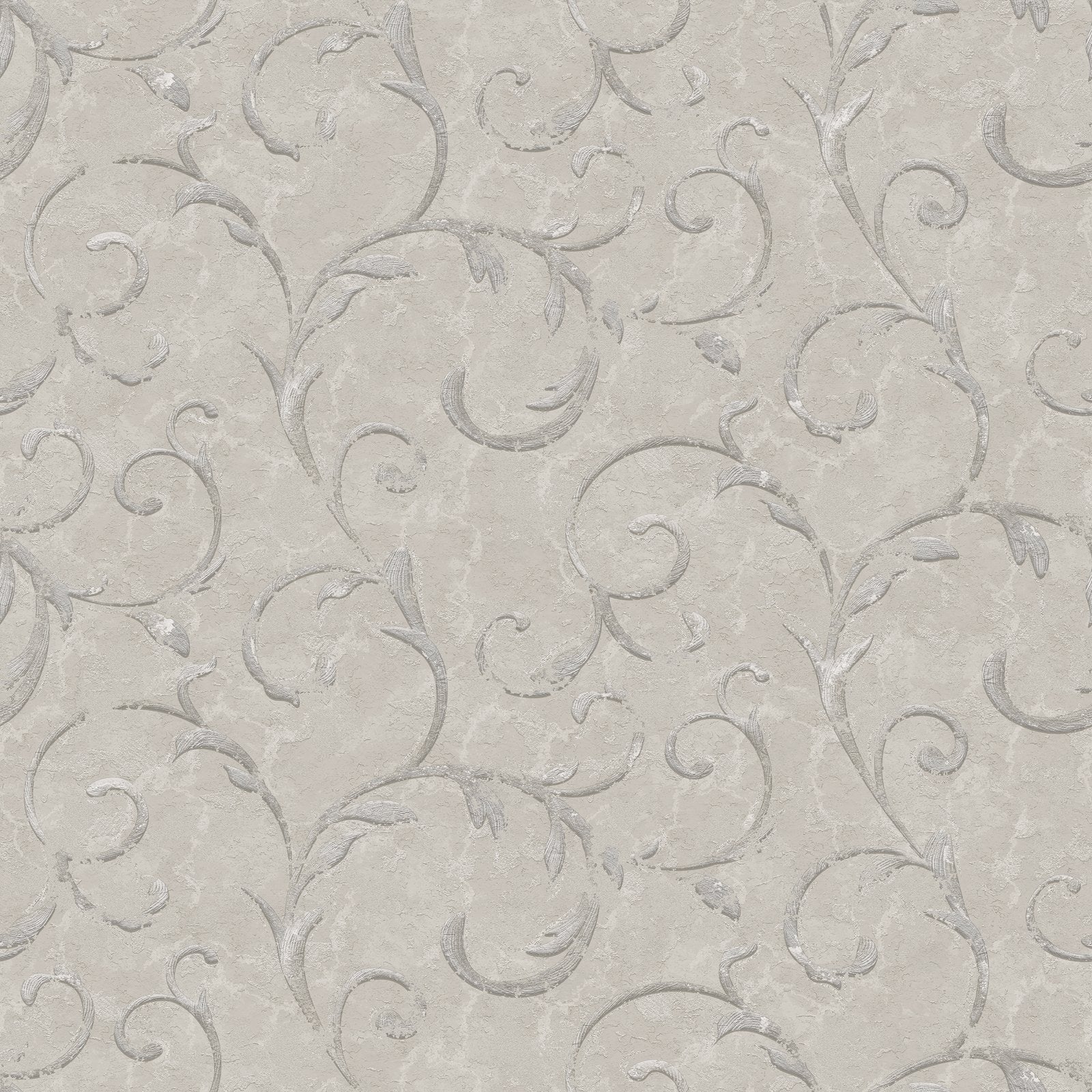 Palazzo Scroll wallpaper in silver grey color - pattern number G68675 - by Galerie in the Palazzo 2 collection