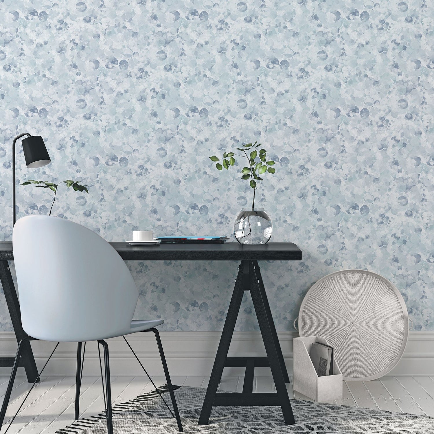 Bubble Up wallpaper in blue color - pattern number G78236 - by Galerie in the Atmosphere collection