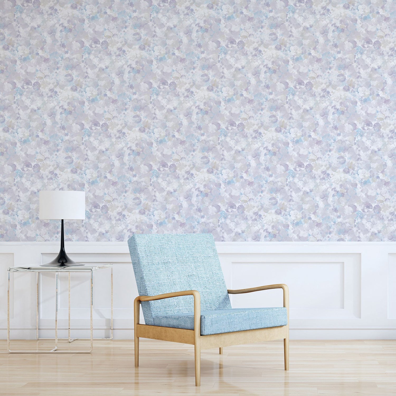 Bubble Up wallpaper in purple lilac color - pattern number G78237 - by Galerie in the Atmosphere collection