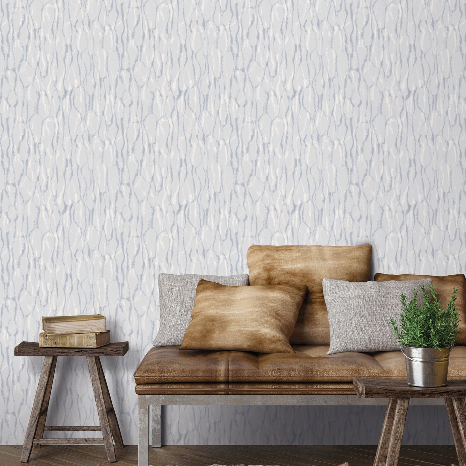 Drizzle wallpaper in blue color - pattern number G78241 - by Galerie in the Atmosphere collection