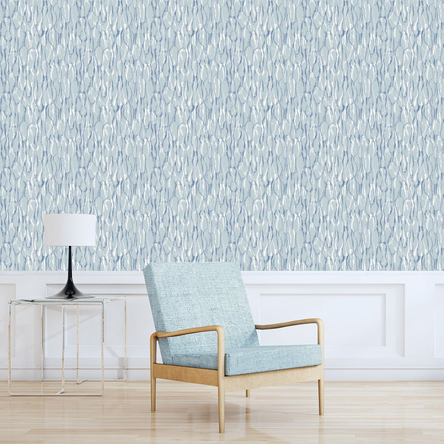Drizzle wallpaper in blue color - pattern number G78244 - by Galerie in the Atmosphere collection