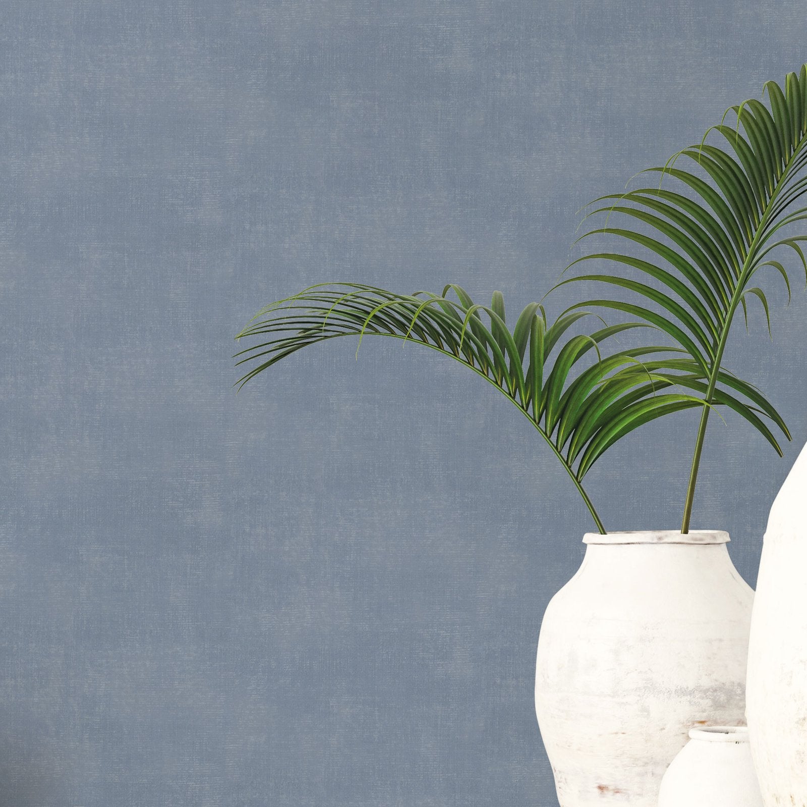 Metallic Linen wallpaper in blue color - pattern number G78252 - by Galerie in the Atmosphere collection