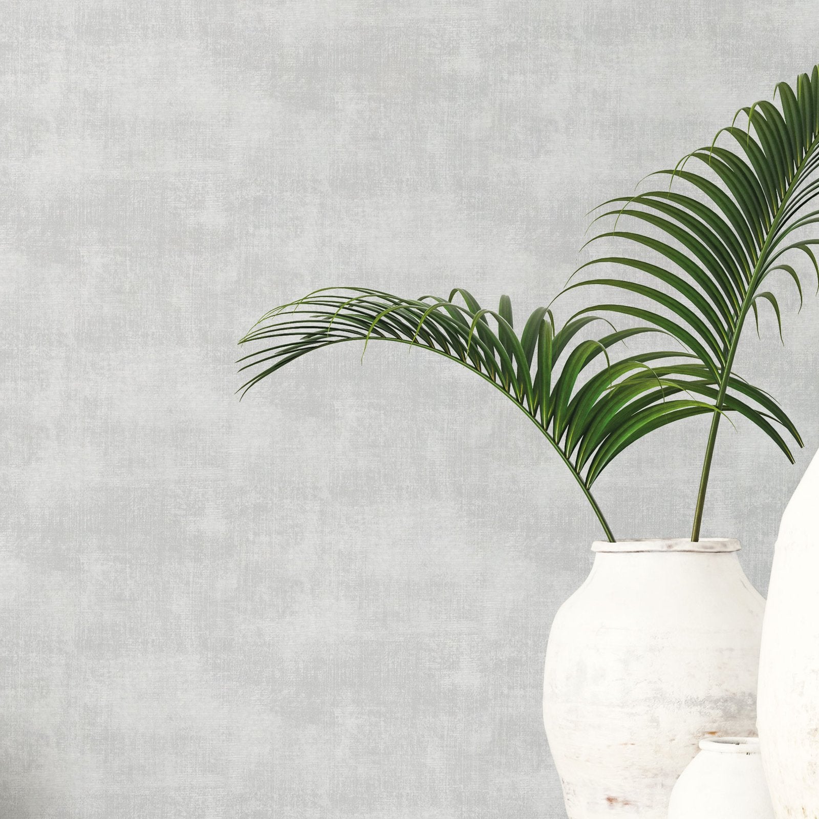 Metallic Linen wallpaper in silver grey color - pattern number G78253 - by Galerie in the Atmosphere collection