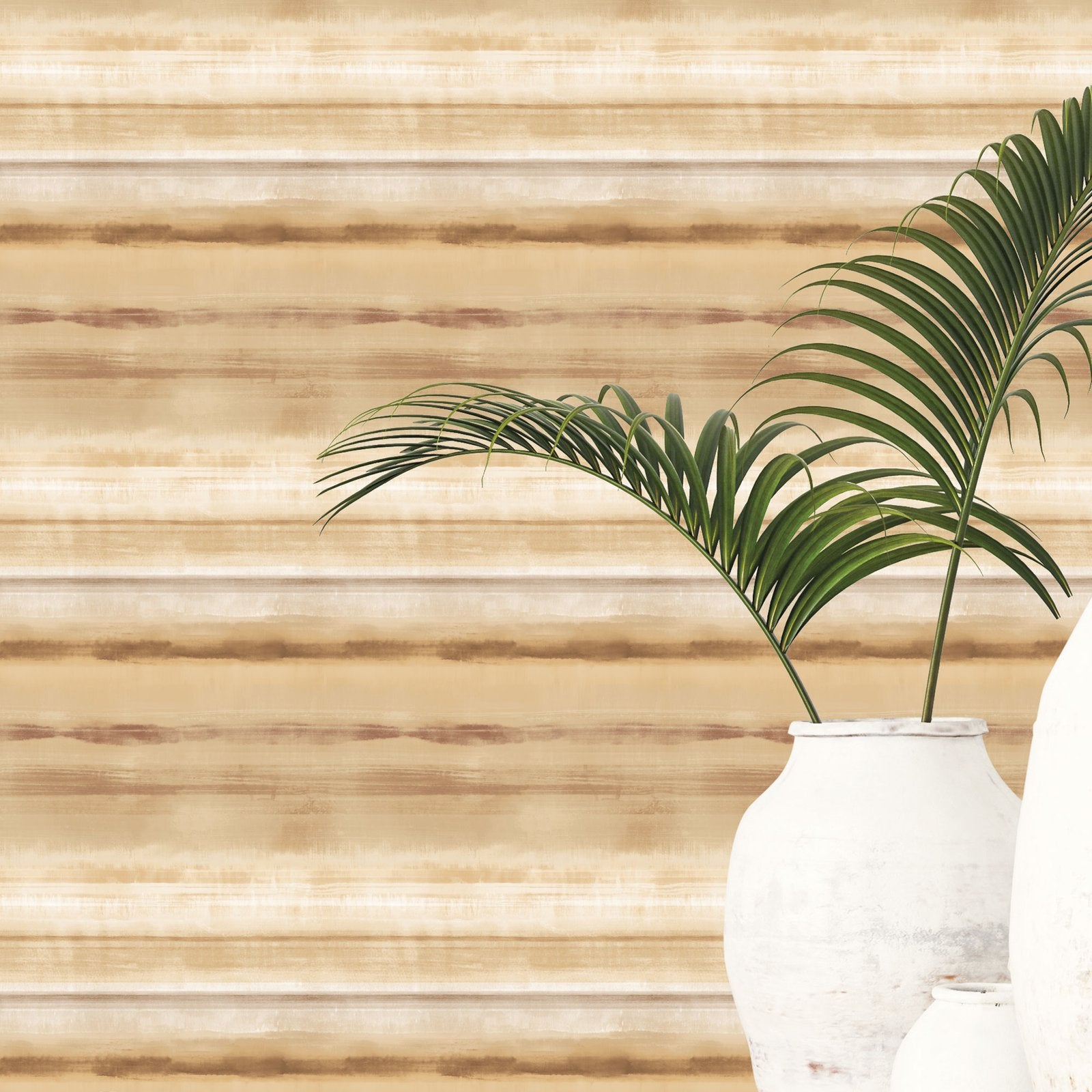 Skye Stripe wallpaper in gold color - pattern number G78269 - by Galerie in the Atmosphere collection