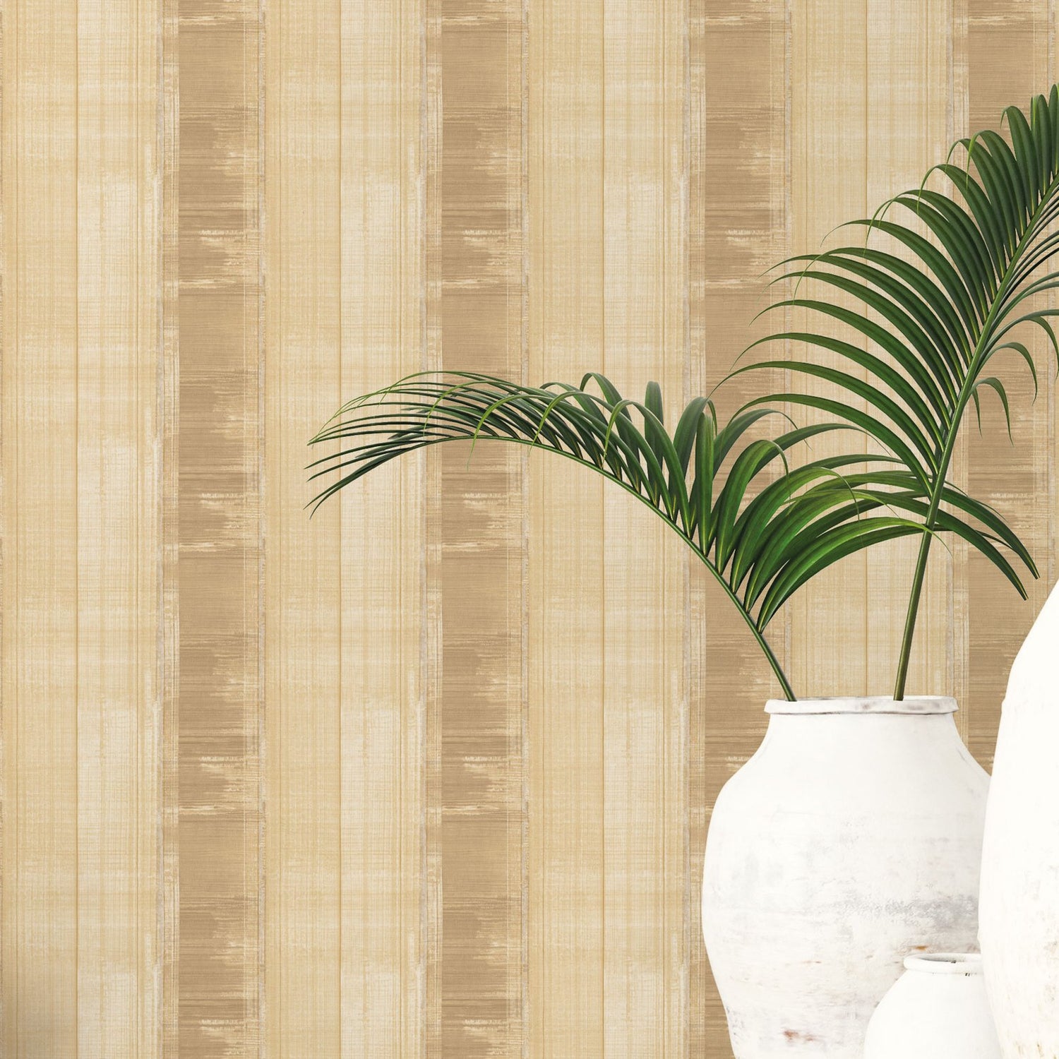 Sublime Stripe wallpaper in bronze brown color - pattern number G78273 - by Galerie in the Atmosphere collection
