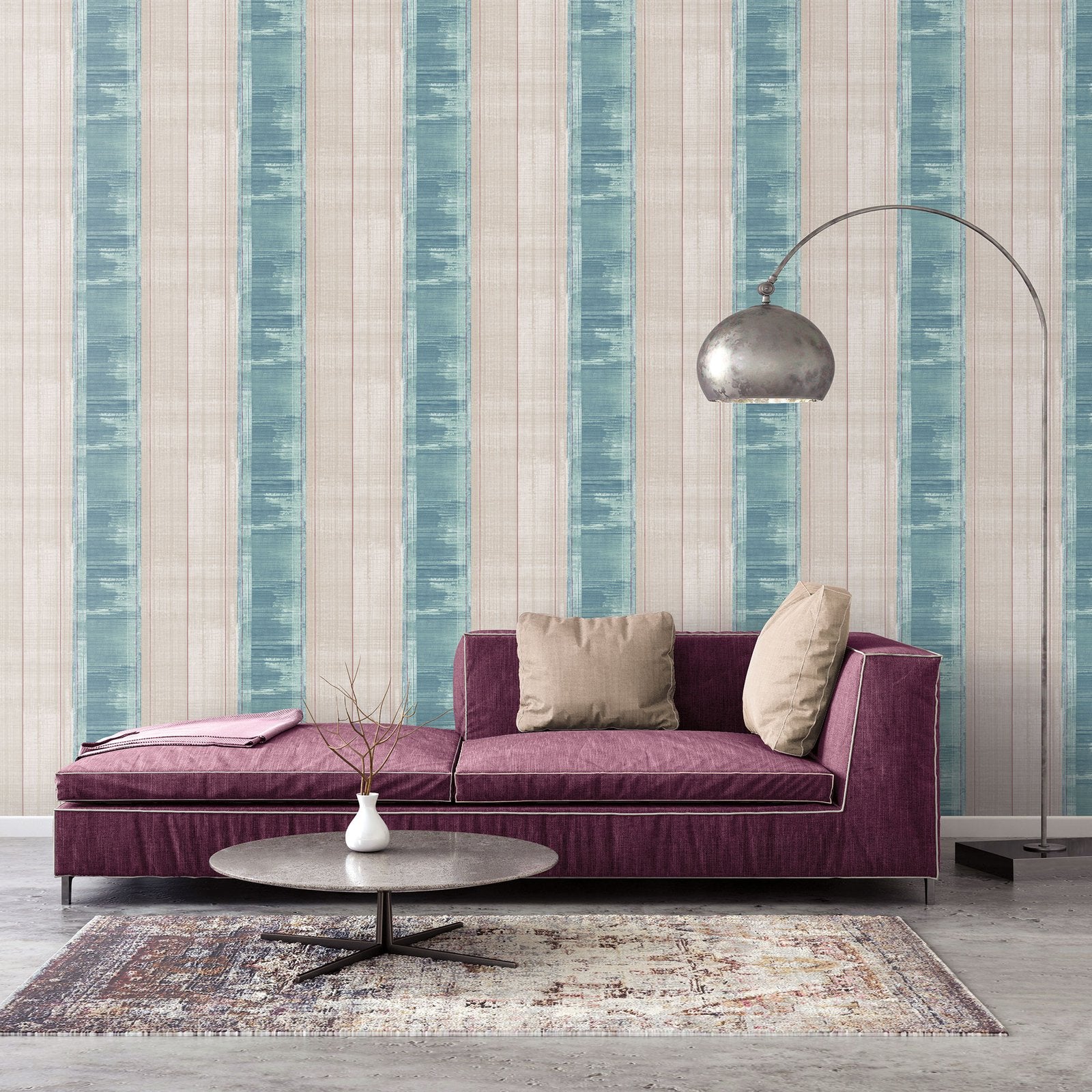 Sublime Stripe wallpaper in multi-coloured color - pattern number G78276 - by Galerie in the Atmosphere collection
