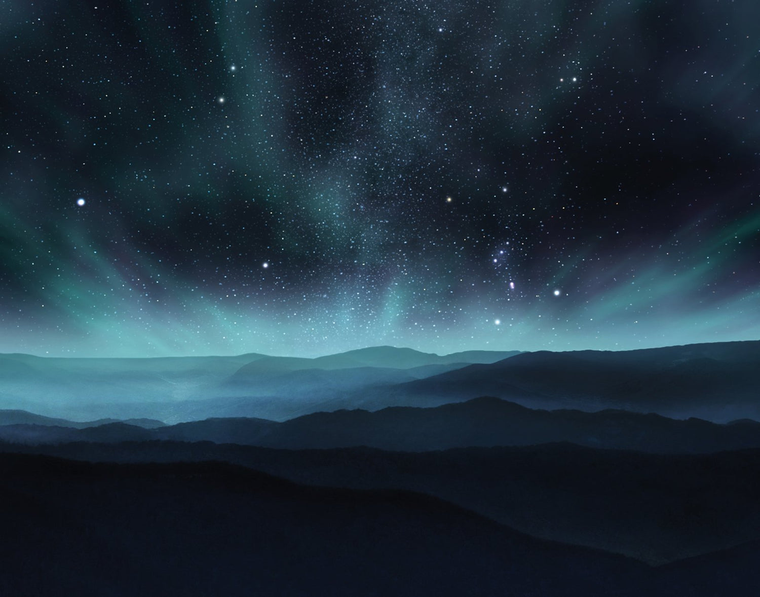 Night Sky mural in blue color - pattern number G78420 - by Galerie in the Atmosphere collection