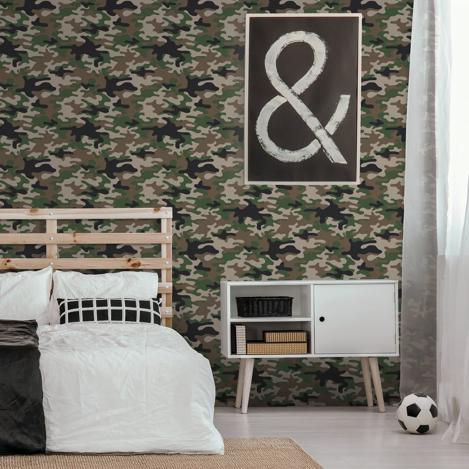 Camo Wallpaper in Green color - pattern number G78552 - by Galerie in the Kids and Teens collection
