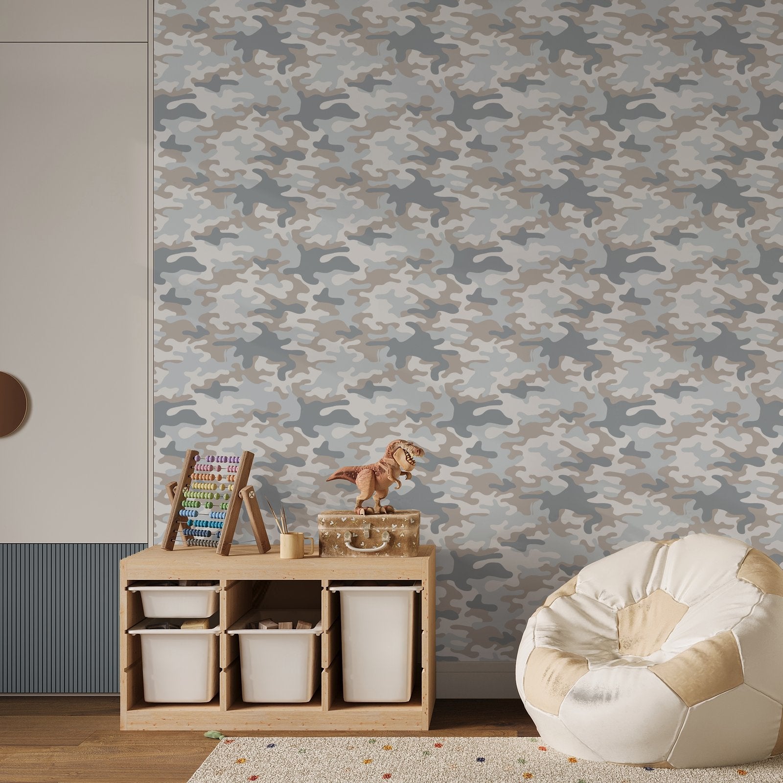 Camo Wallpaper in Blue color - pattern number G78554 - by Galerie in the Kids and Teens collection
