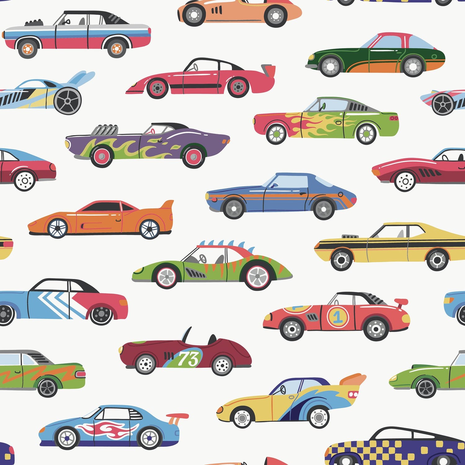 Dinky Cars Wallpaper in Multi-colored color - pattern number G78558 - by Galerie in the Kids and Teens collection