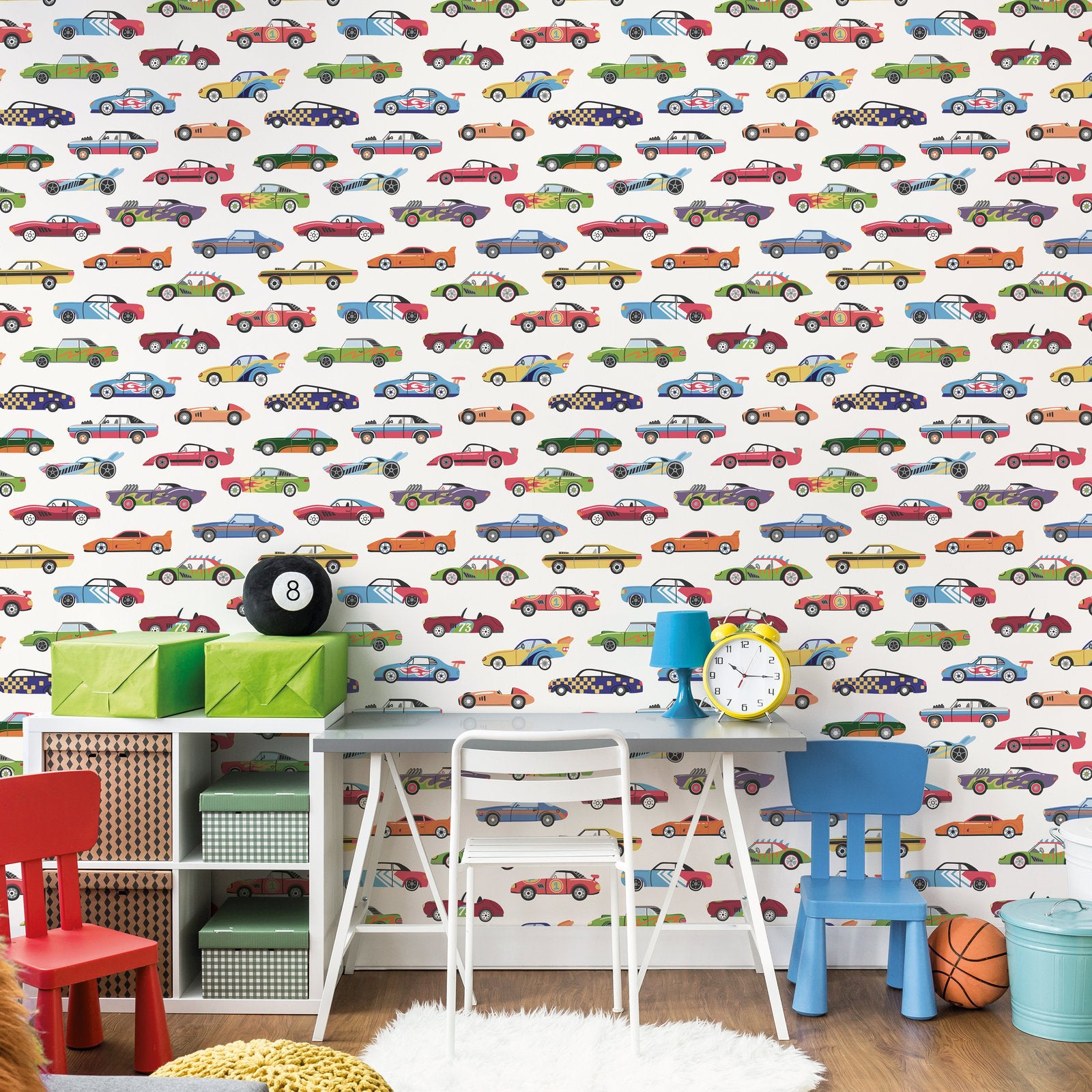Dinky Cars Wallpaper in Multi-colored color - pattern number G78558 - by Galerie in the Kids and Teens collection