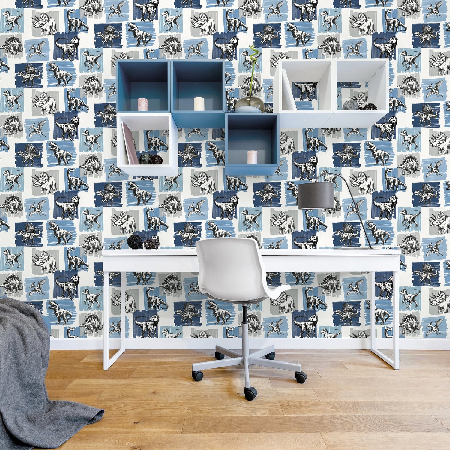 Dinosaurs Wallpaper in Blue color - pattern number G78559 - by Galerie in the Kids and Teens collection