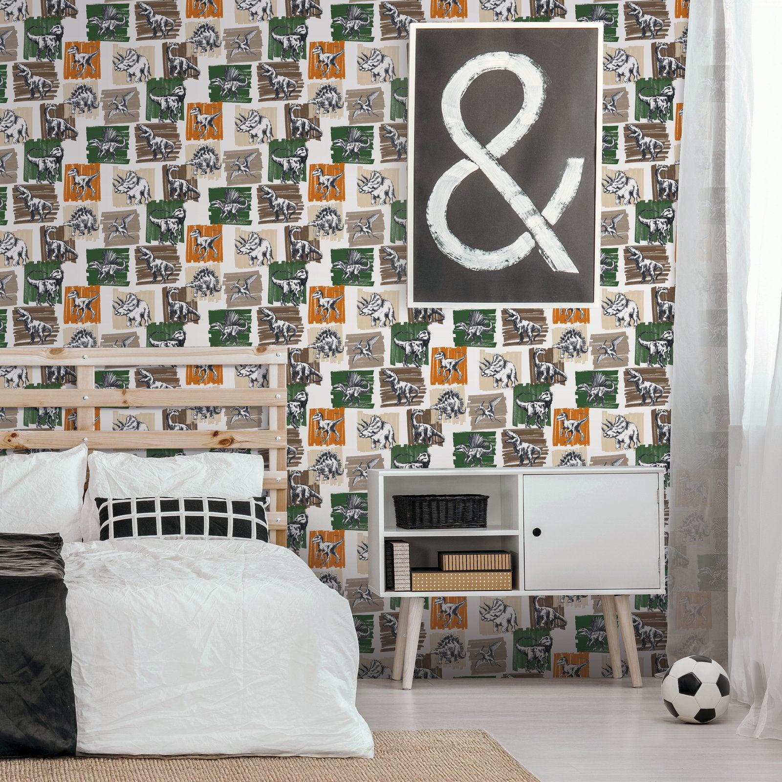 Dinosaurs Wallpaper in Green color - pattern number G78560 - by Galerie in the Kids and Teens collection