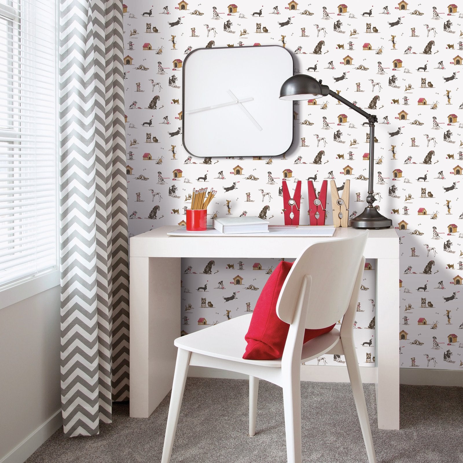 Doggies Wallpaper in Beige color - pattern number G78562 - by Galerie in the Kids and Teens collection