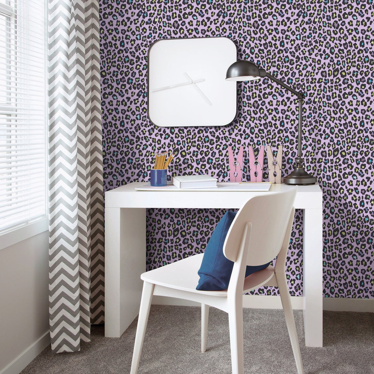 Fun Leopard Wallpaper in Purple color - pattern number G78566 - by Galerie in the Kids and Teens collection