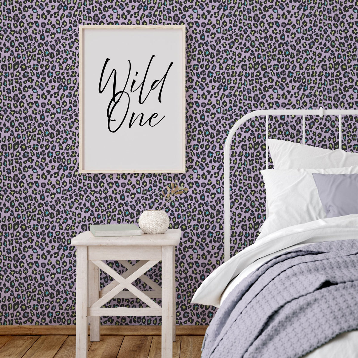 Fun Leopard Wallpaper in Purple color - pattern number G78566 - by Galerie in the Kids and Teens collection