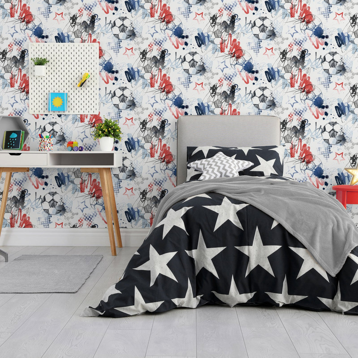 Graffiti Sports Wallpaper in Blue color - pattern number G78568 - by Galerie in the Kids and Teens collection