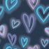 Neon Hearts Wallpaper in Blue color - pattern number G78575 - by Galerie in the Kids and Teens collection