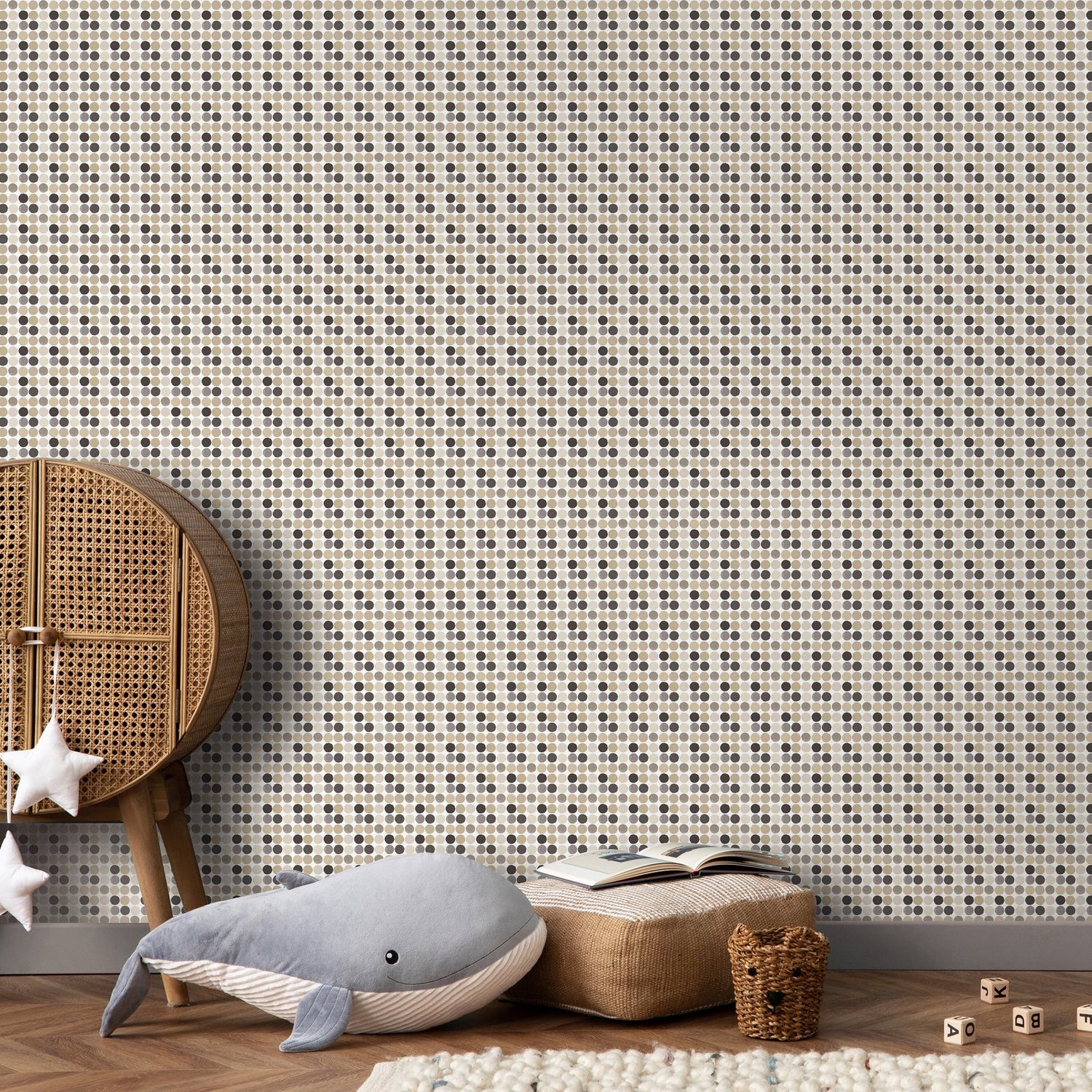 Penny Dots Wallpaper in Beige color - pattern number G78577 - by Galerie in the Kids and Teens collection