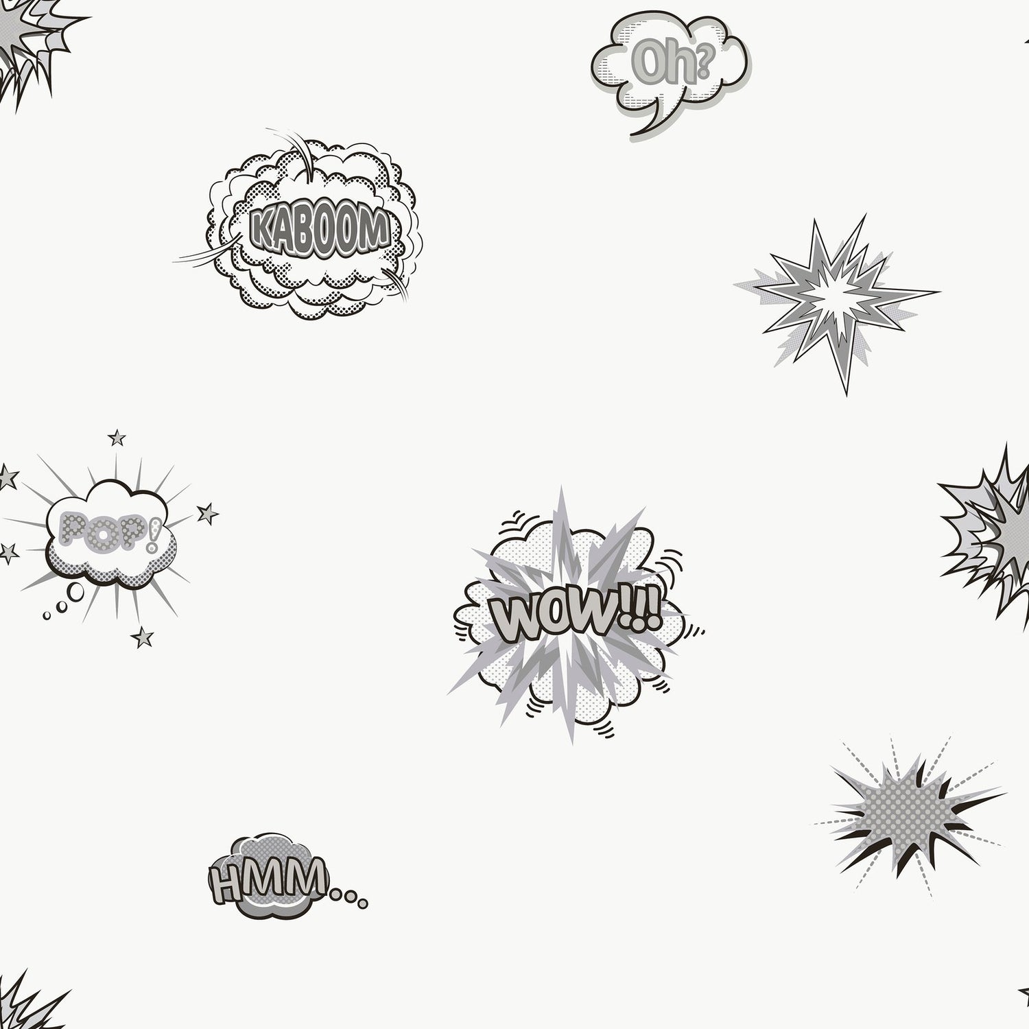 Pop Art Wallpaper in Grey color - pattern number G78579 - by Galerie in the Kids and Teens collection