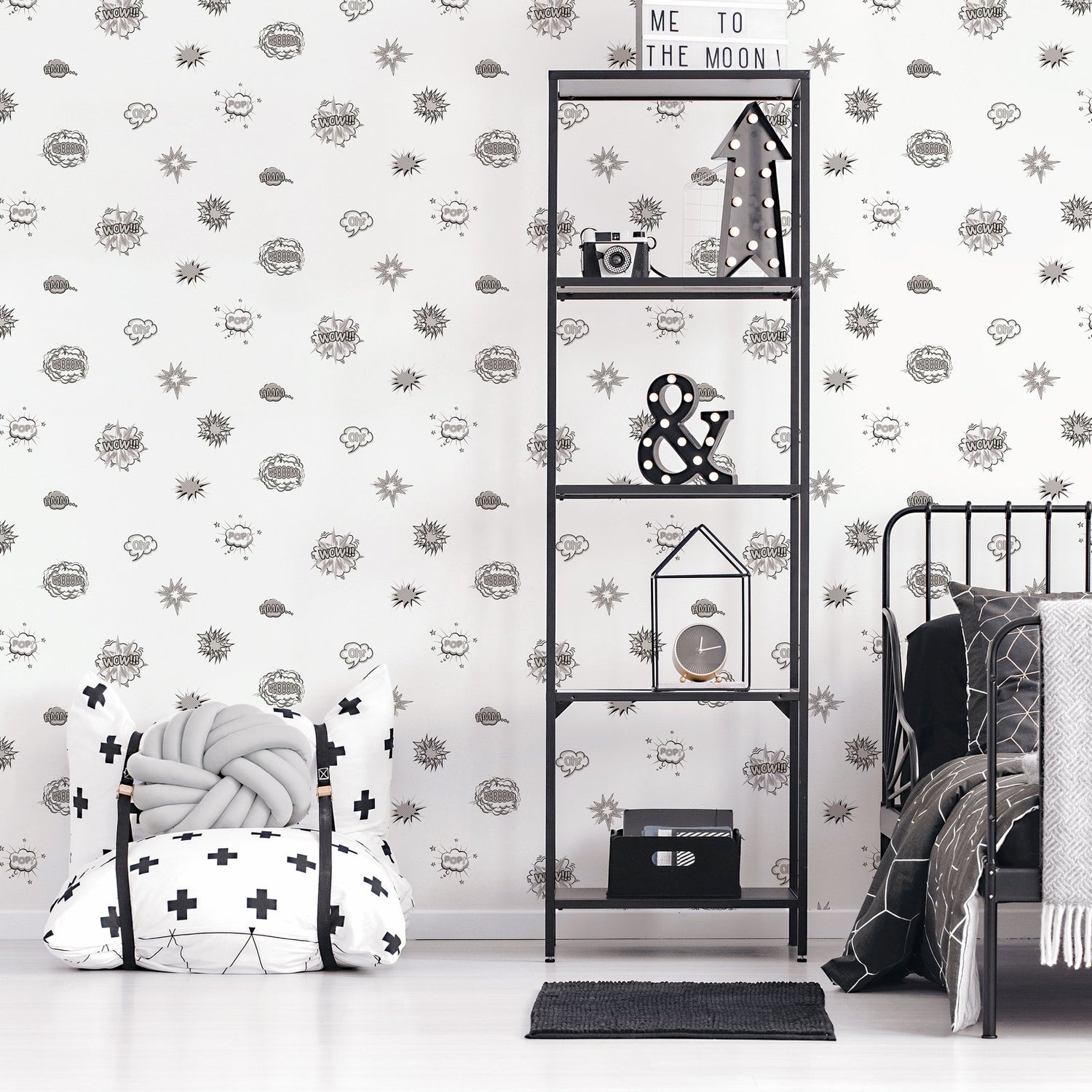 Pop Art Wallpaper in Grey color - pattern number G78579 - by Galerie in the Kids and Teens collection