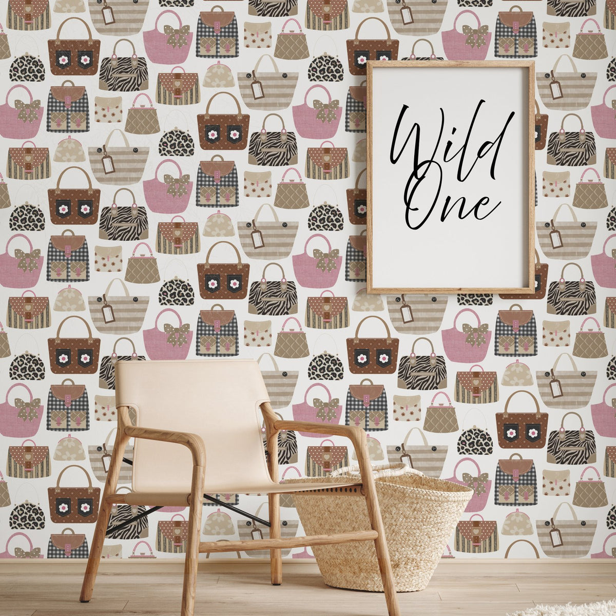 Purses Wallpaper in Beige color - pattern number G78582 - by Galerie in the Kids and Teens collection