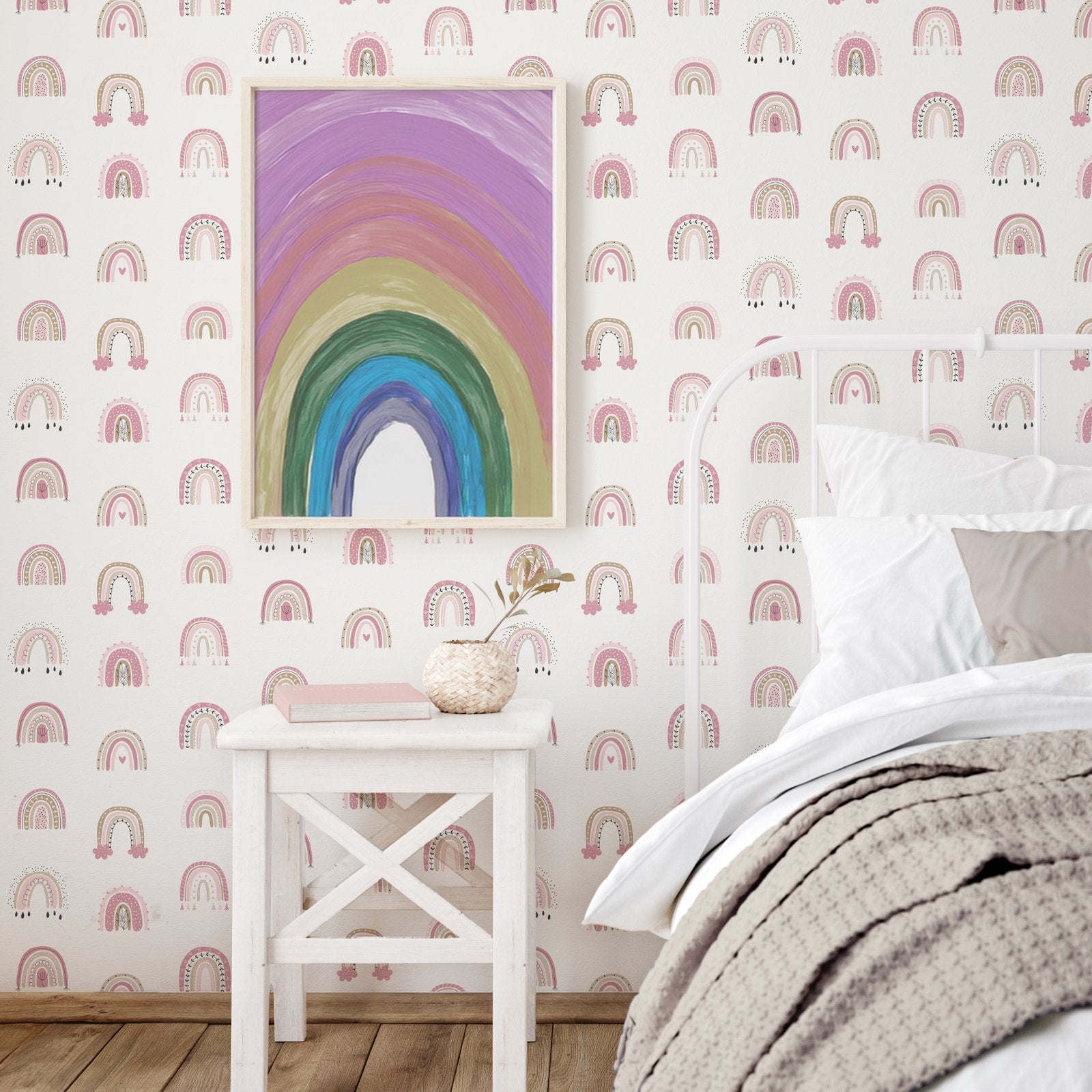 Rainbo-Ho Wallpaper in Pink color - pattern number G78584 - by Galerie in the Kids and Teens collection