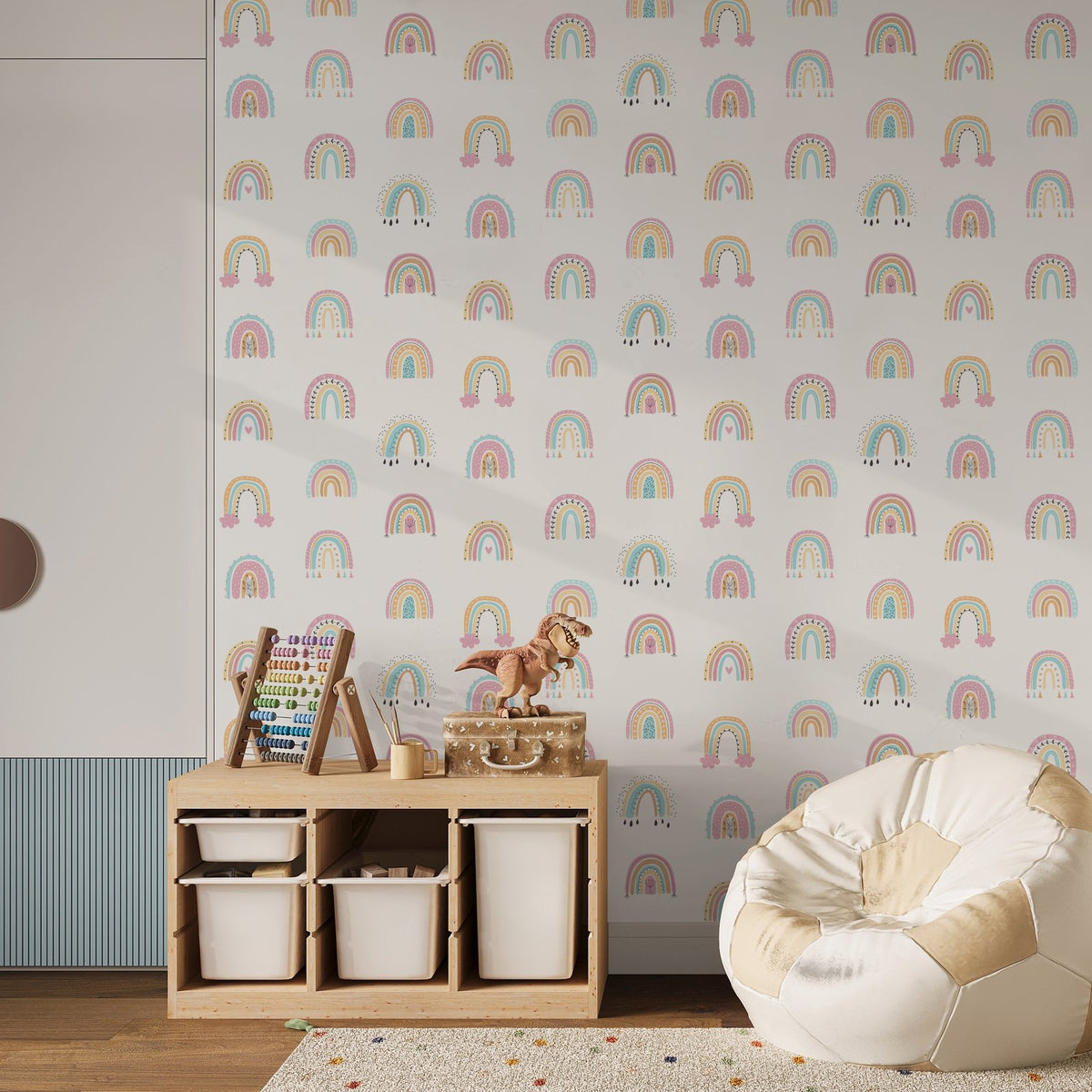 Rainbo-Ho Wallpaper in Yellow color - pattern number G78586 - by Galerie in the Kids and Teens collection