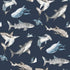 Sharks Wallpaper in Blue color - pattern number G78590 - by Galerie in the Kids and Teens collection