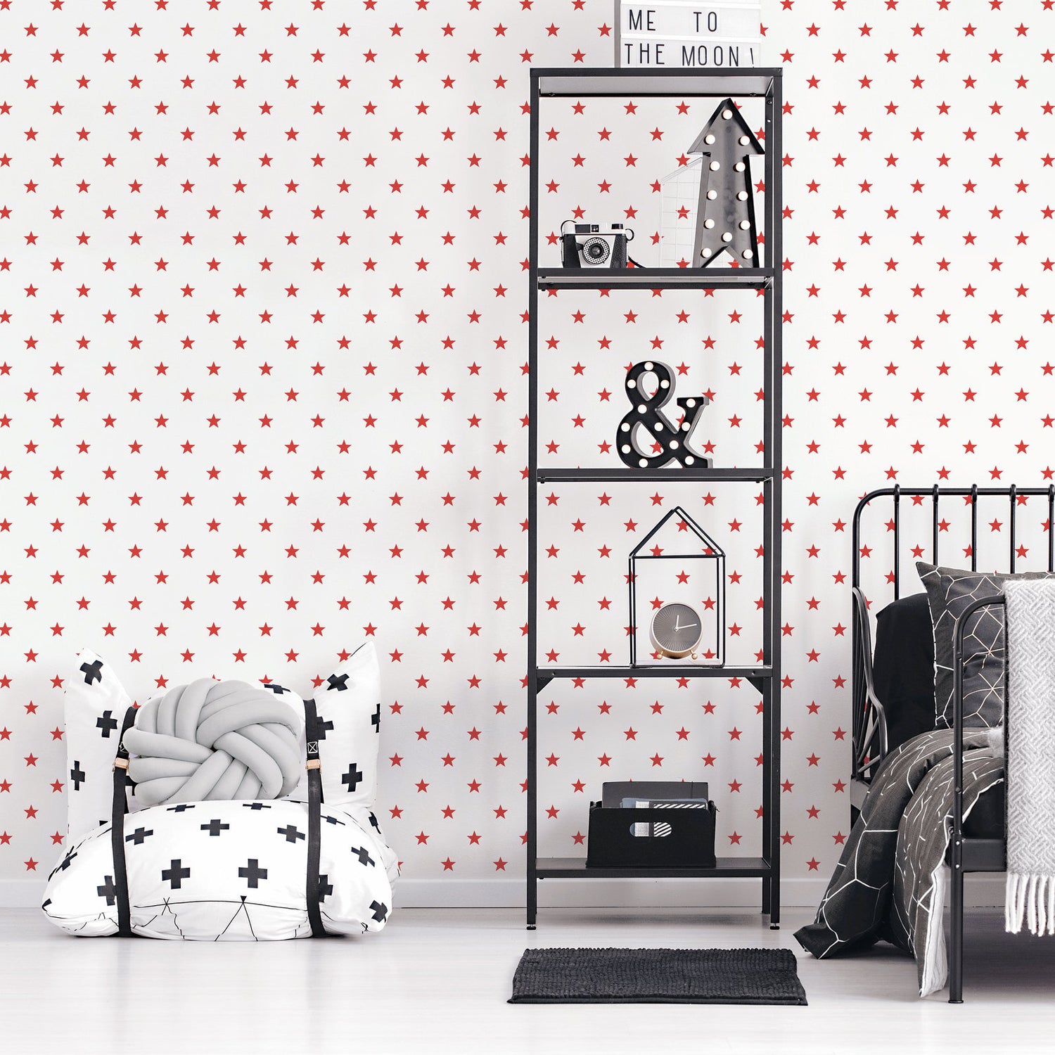 Stars Wallpaper in Red color - pattern number G78600 - by Galerie in the Kids and Teens collection