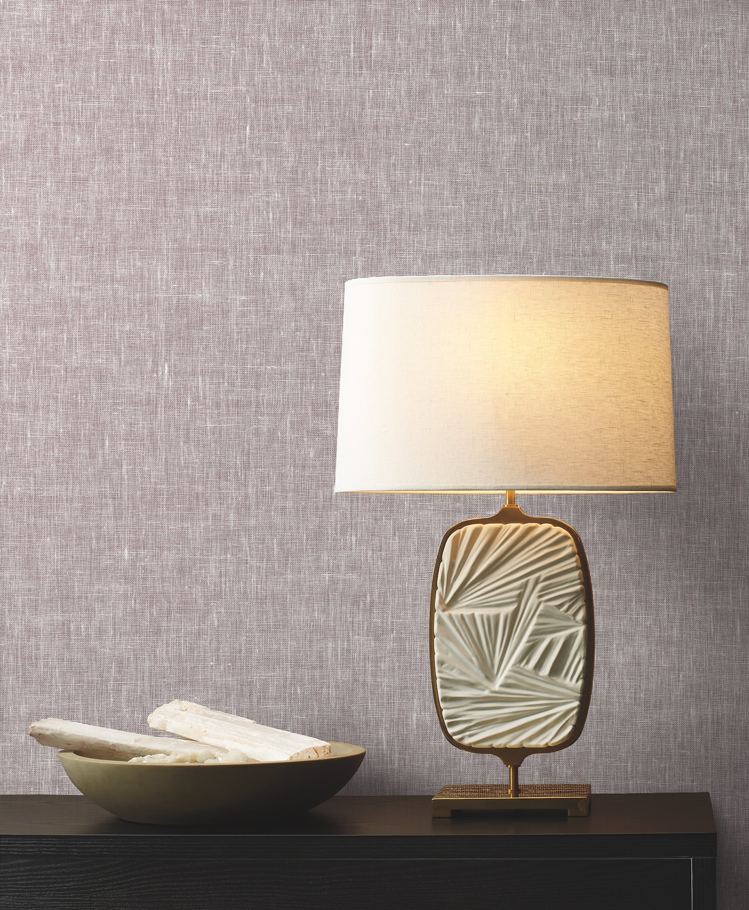 Sheer Linen wallpaper in port color - pattern number GRL88132 - by Ronald Redding in the Natural Palette Resource collection