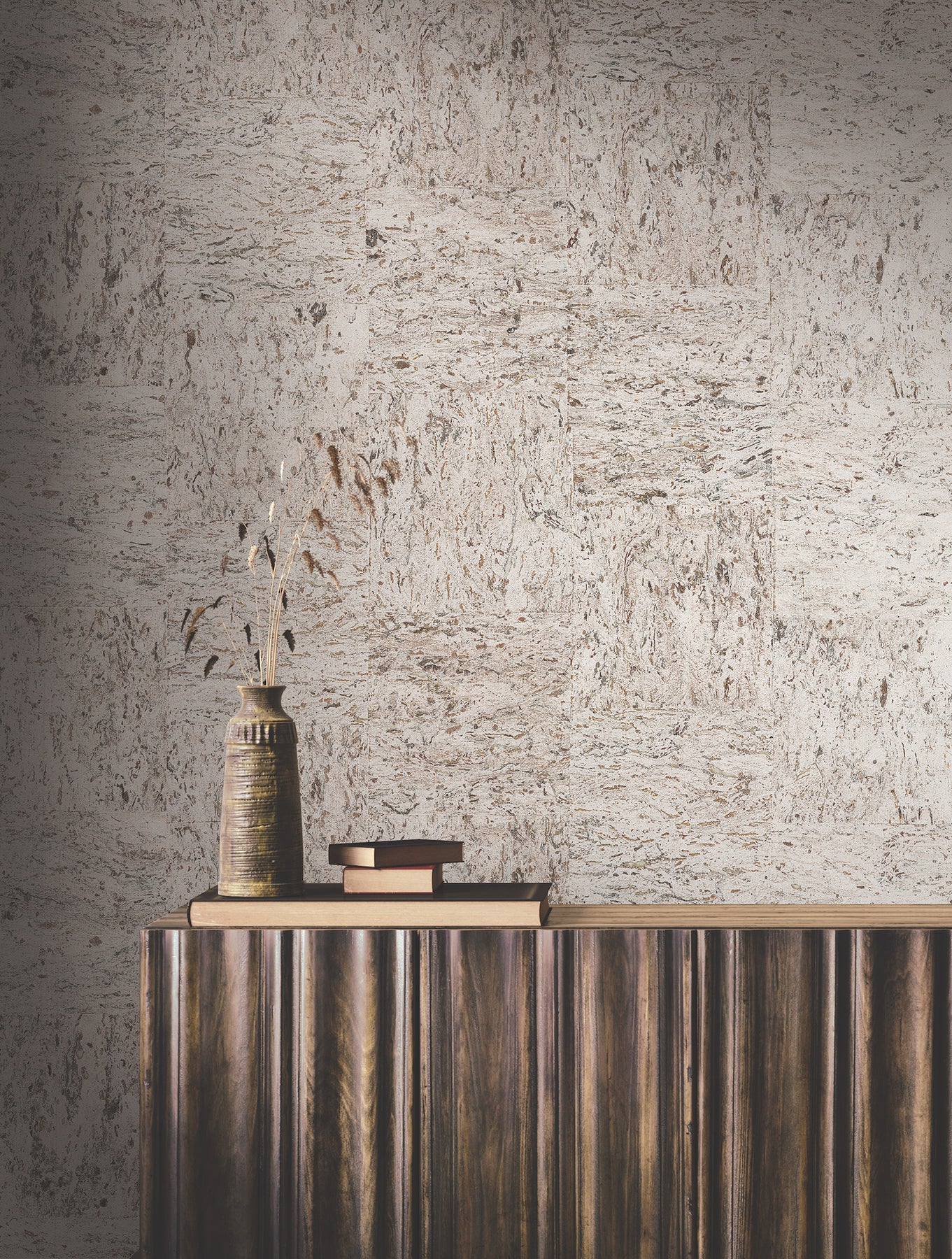 Caldera Cork wallpaper in silver birch color - pattern number GRL88203 - by Ronald Redding in the Natural Palette Resource collection