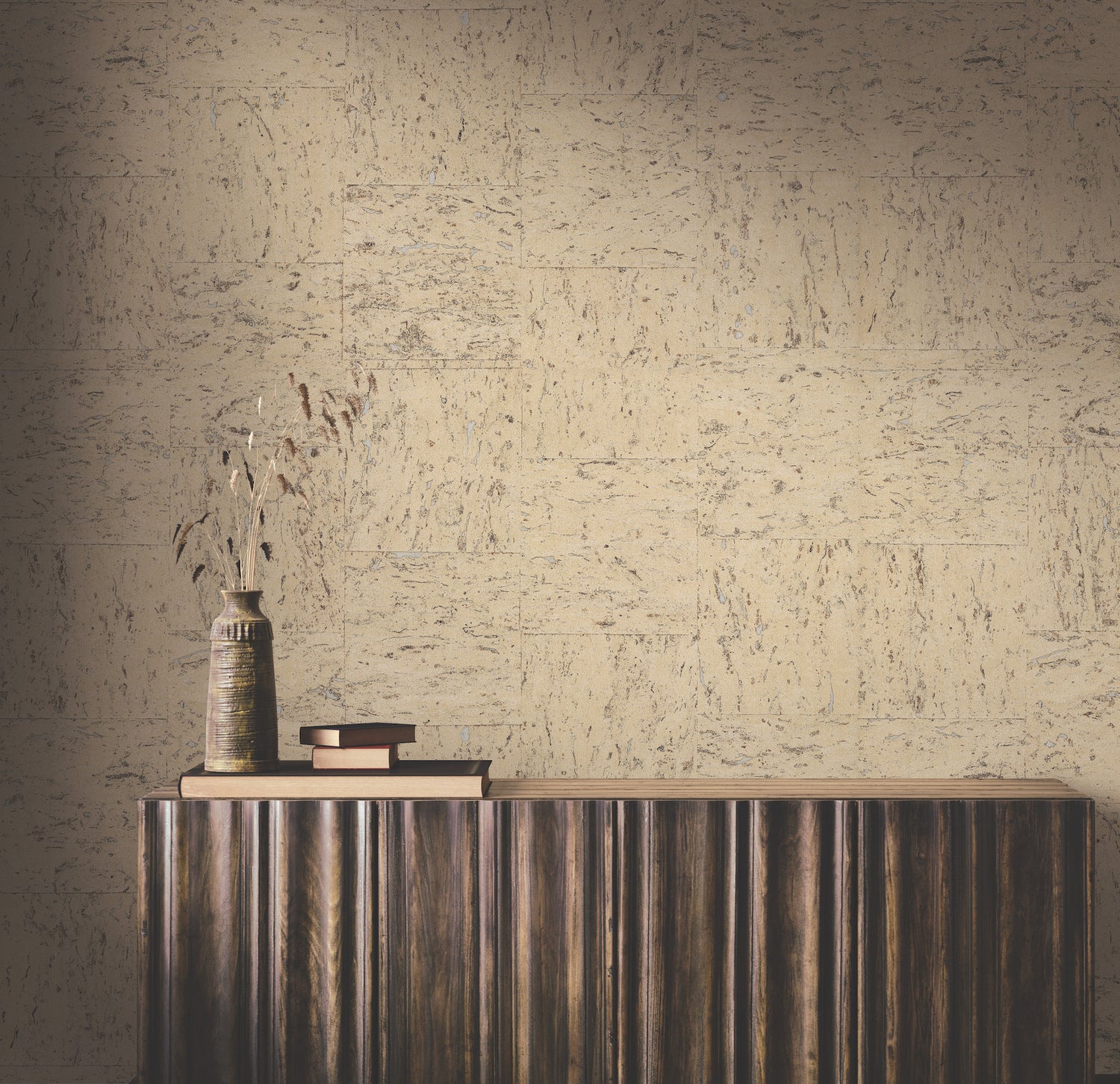 Caldera Cork wallpaper in whitewash color - pattern number GRL88371 - by Ronald Redding in the Natural Palette Resource collection