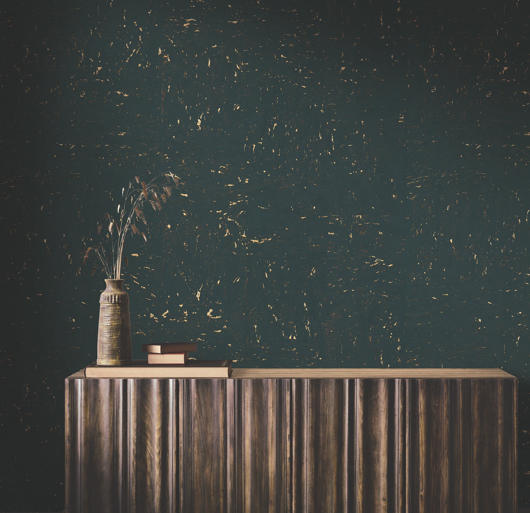 Caldera Cork wallpaper in teal color - pattern number GRL88372 - by Ronald Redding in the Natural Palette Resource collection