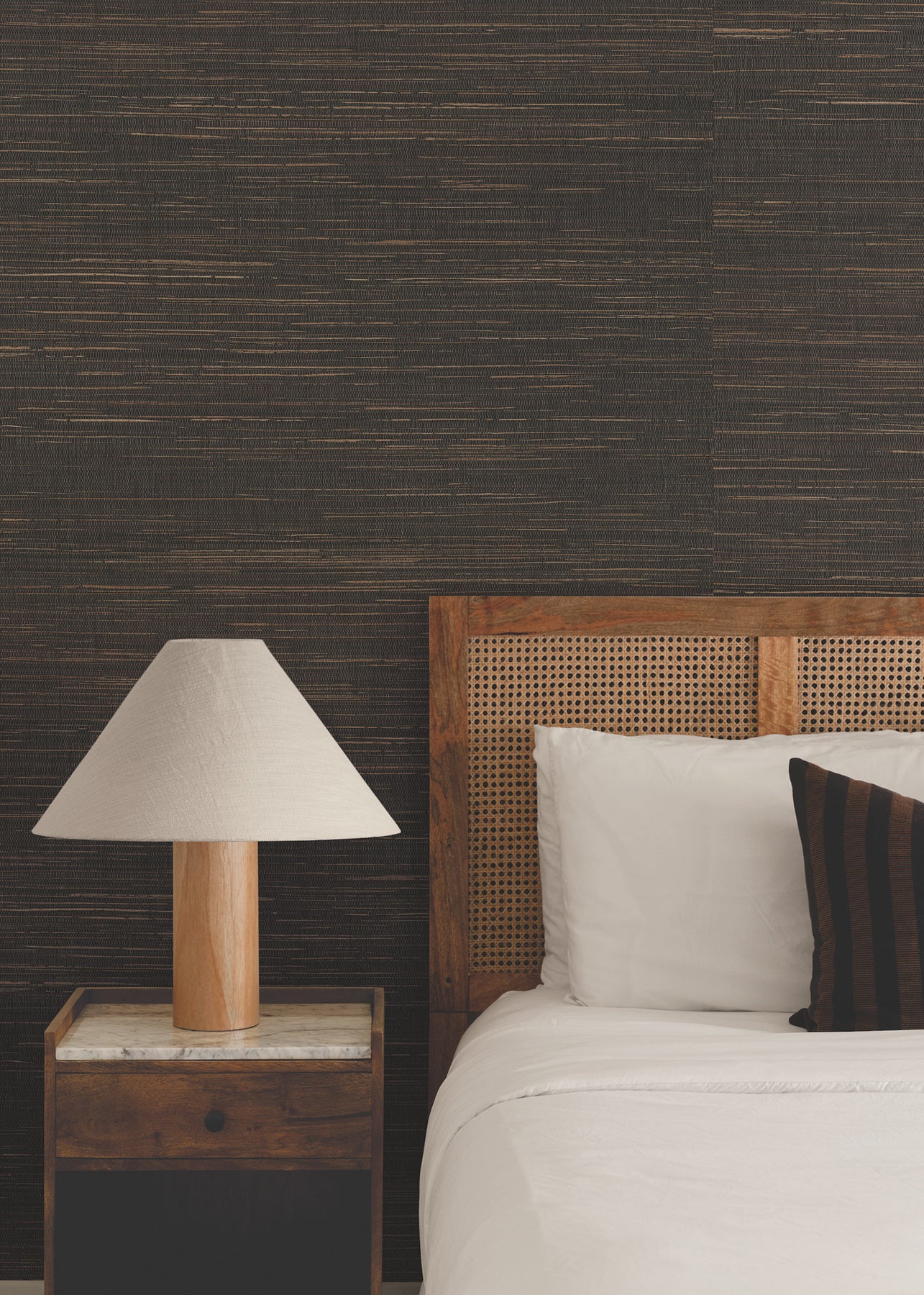 Multicolored Hemp wallpaper in brown color - pattern number GRL88380 - by Ronald Redding in the Natural Palette Resource collection