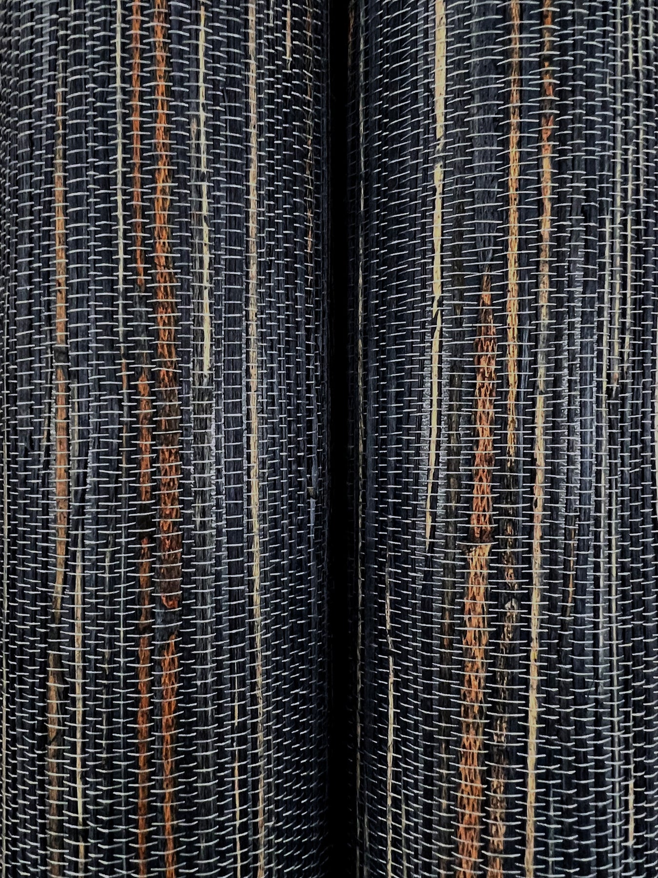 Multicolored Hemp wallpaper in navy color - pattern number GRL88381 - by Ronald Redding in the Natural Palette Resource collection