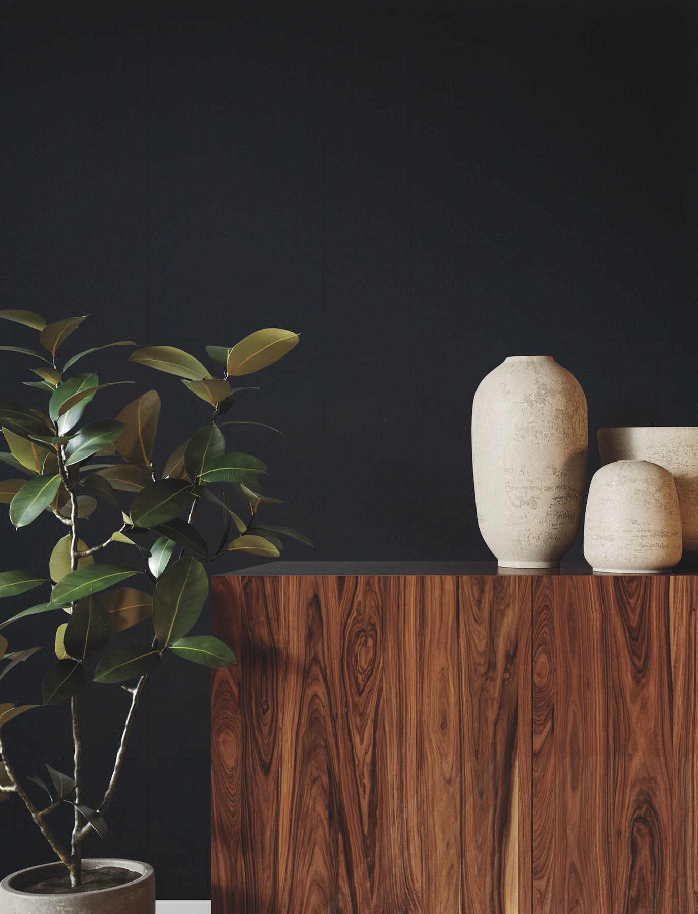 Jute Weave wallpaper in navy color - pattern number GRL88383 - by Ronald Redding in the Natural Palette Resource collection