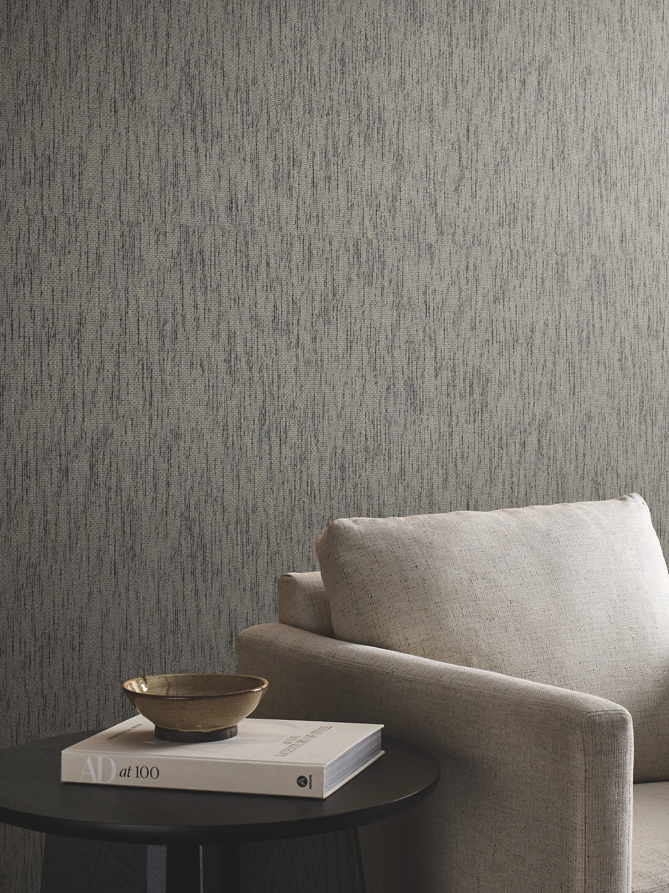 Twist Paperweave wallpaper in black gray color - pattern number GRL88400 - by Ronald Redding in the Natural Palette Resource collection