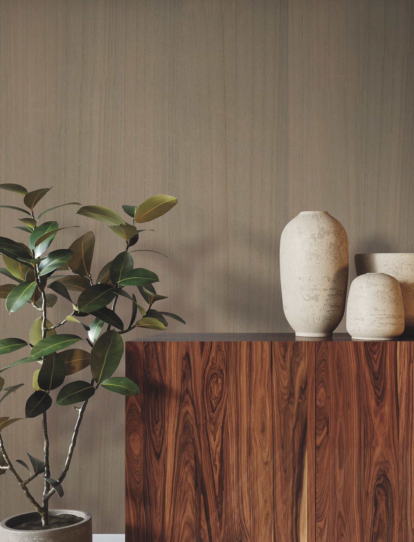 Wood Veneer wallpaper in pebble color - pattern number GRL88419 - by Ronald Redding in the Natural Palette Resource collection