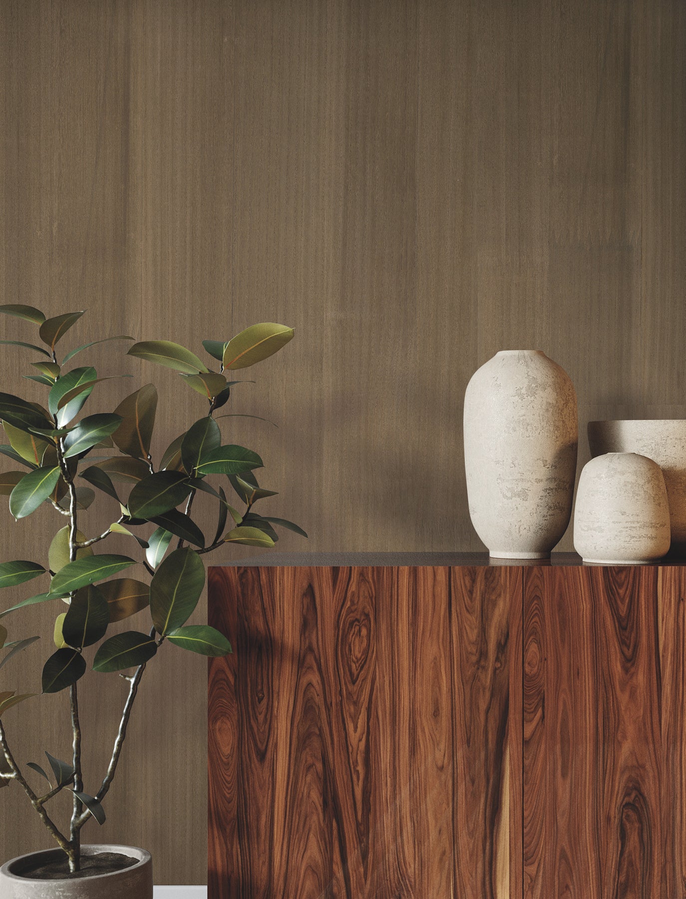 Wood Veneer wallpaper in oak color - pattern number GRL88420 - by Ronald Redding in the Natural Palette Resource collection