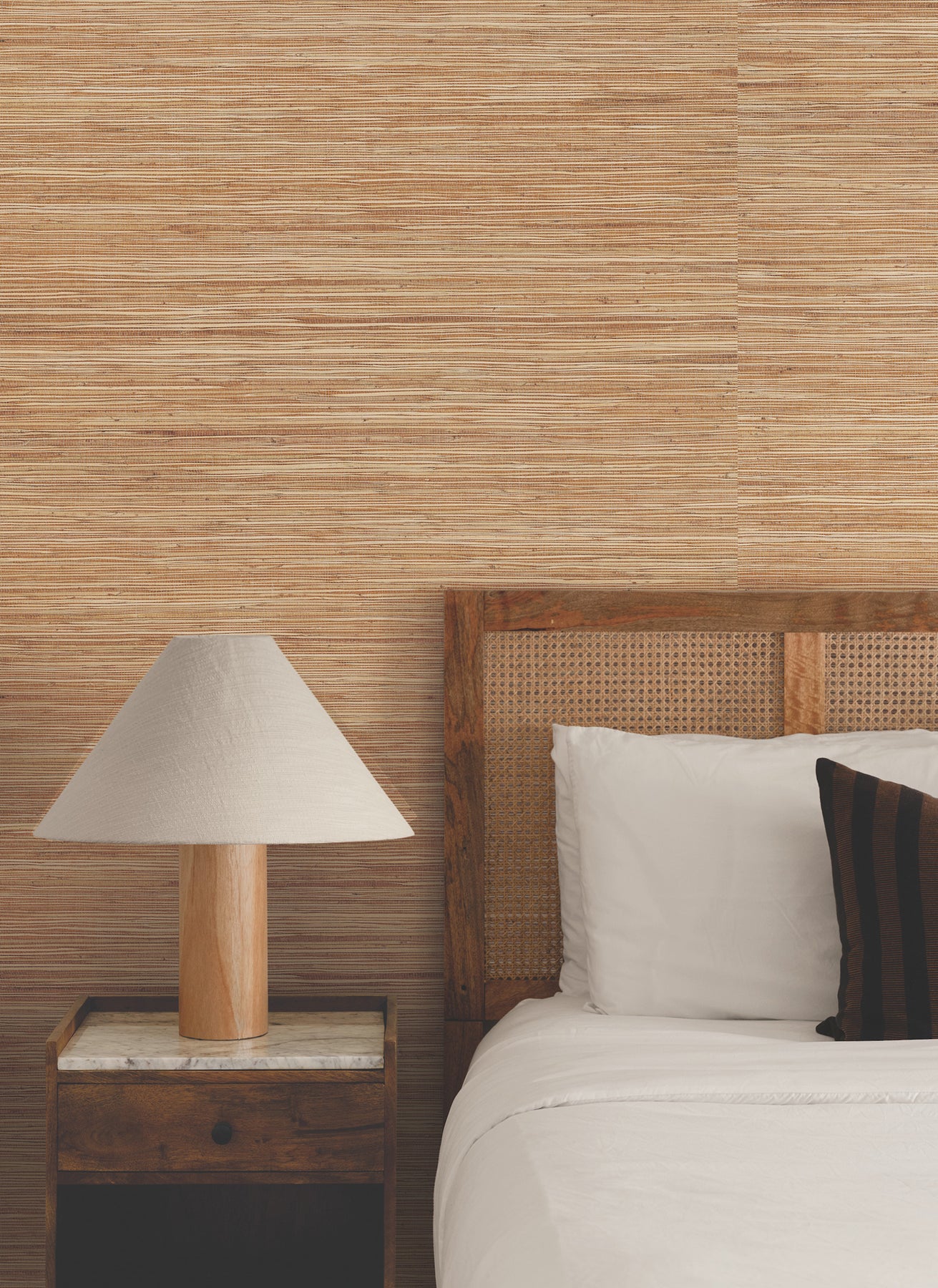 Multicolored Hemp wallpaper in harvest color - pattern number GRL88468 - by Ronald Redding in the Natural Palette Resource collection