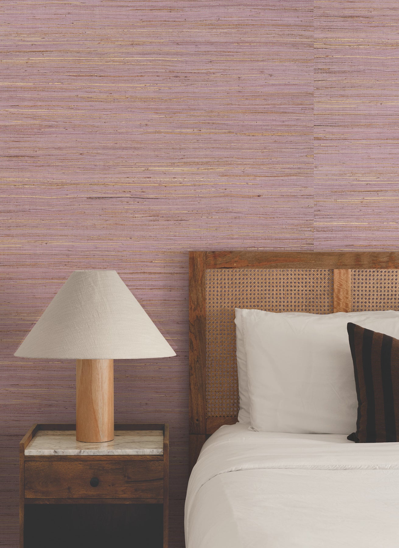 Multicolored Hemp wallpaper in rose bisque color - pattern number GRL88470 - by Ronald Redding in the Natural Palette Resource collection