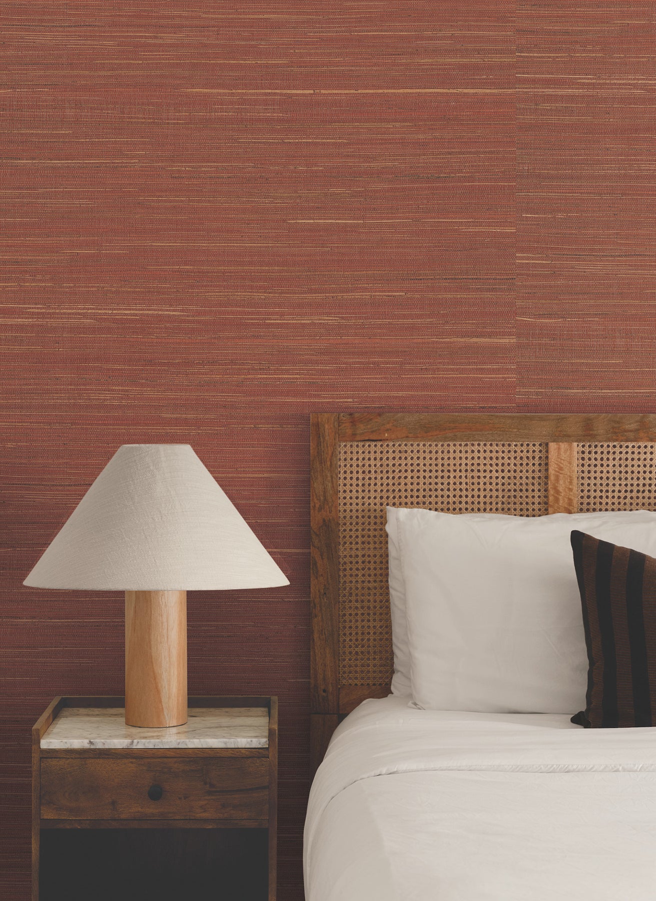 Multicolored Hemp wallpaper in sunset color - pattern number GRL88471 - by Ronald Redding in the Natural Palette Resource collection