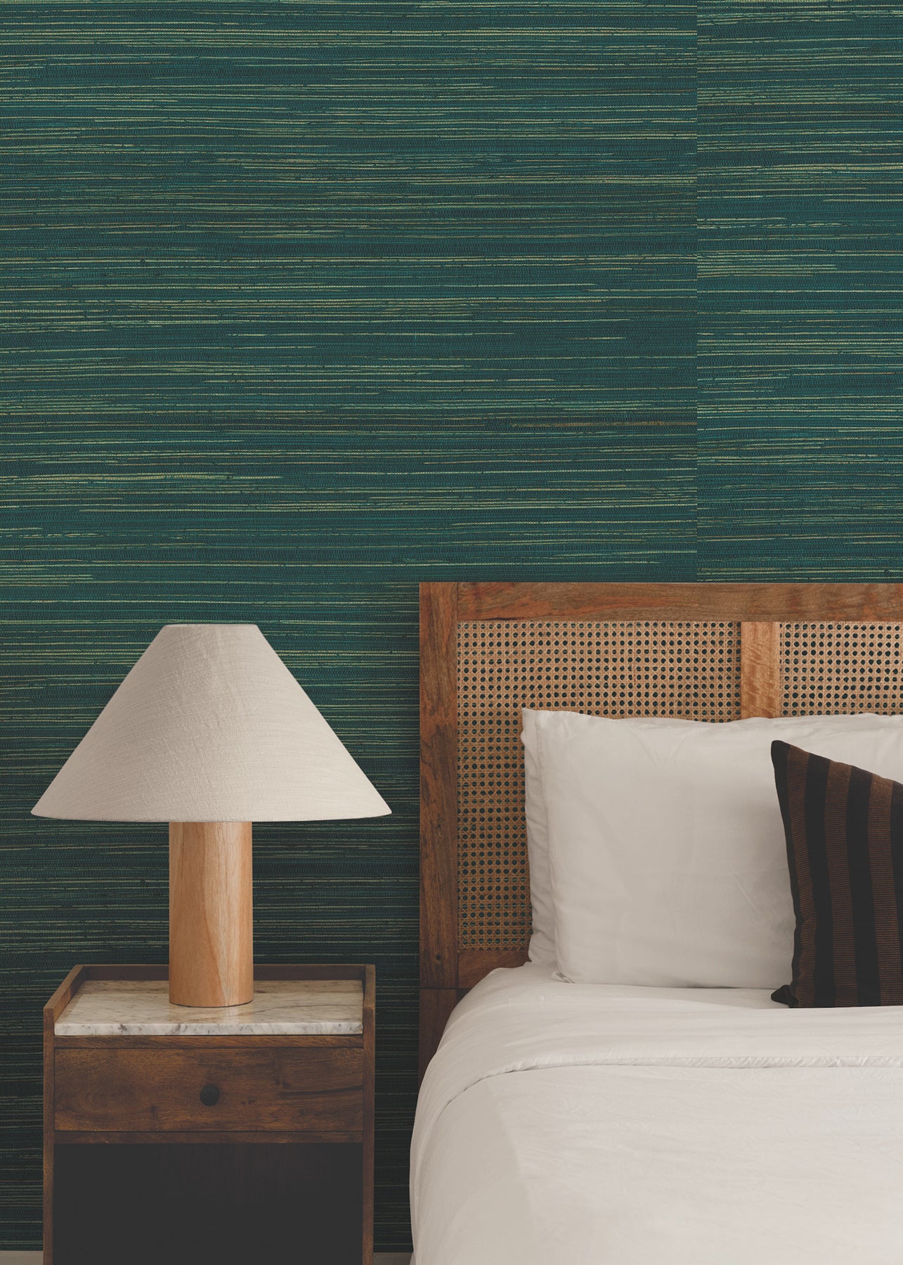 Multicolored Hemp wallpaper in lakeside color - pattern number GRL88472 - by Ronald Redding in the Natural Palette Resource collection