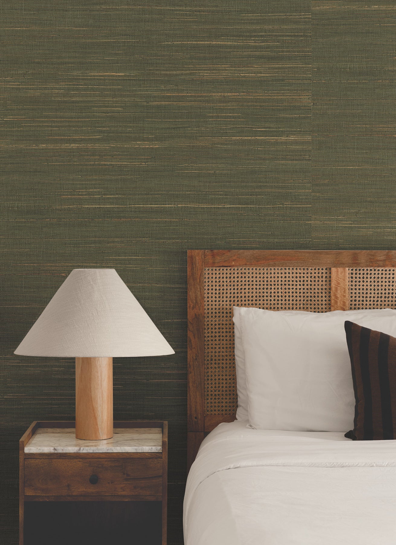 Multicolored Hemp wallpaper in dry sage color - pattern number GRL88473 - by Ronald Redding in the Natural Palette Resource collection